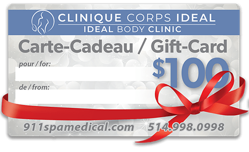 Acheter une carte-cadeau de 100 $ CAD - Clinique Corps Idéal 
